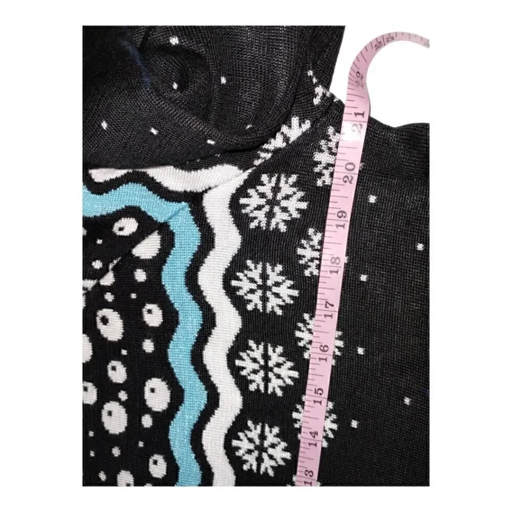 FUN Winter Sweater Unisex M, L Whales Snow‎ Roasting Crew Neck Acrylic Snow